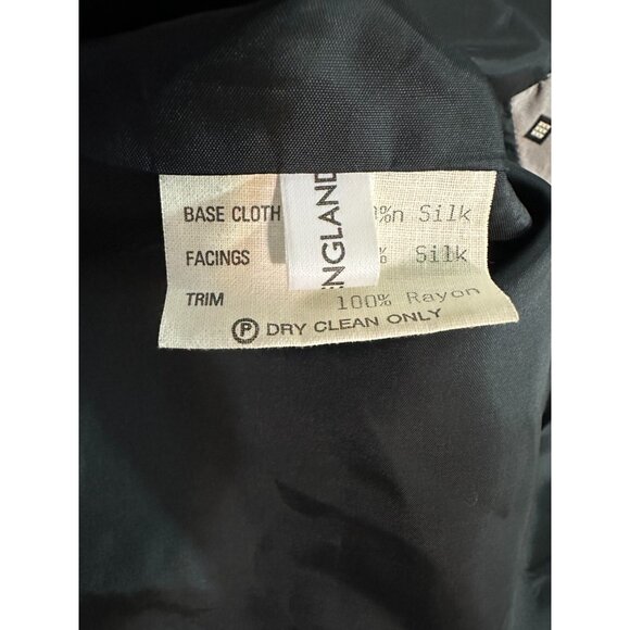 Daniel A. Hanson 100% Silk Waistcoat Vest Size L Gray / Black - Picture 4 of 5